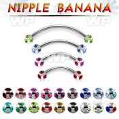 um4ujc0 surgical steel nipple banana 4mm