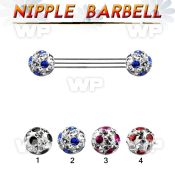 umdas7 surgical steel nipple barbell 1 6mm 5mm ball ferido glue nipple piercing