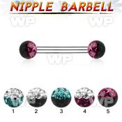umdasw surgical steel nipple barbell 1 6mm 5mm ball ferido glue nipple piercing