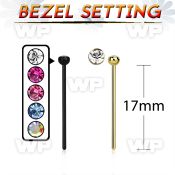 un64rks ion plated 316l steel unbend l shaped nose stud 0 8mm nose piercing