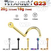 unsb titanium nose screw 20g 2mm ball top