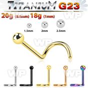 unsb titanium nose screw 20g 2mm ball top