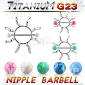 uonp104 janet jackson nipple shield titanium barbell opal balls