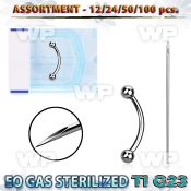 uset06 piercing kit titanium g23 eyebrow bananas needle