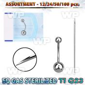 uset09 piercing kit titanium g23 belly bananas needles