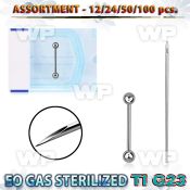 uset12 piercing kit titanium g23 tongue piercing needles.
