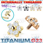 h3xges8u titanium flower top cz claw set