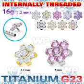 h3xgs8u titanium top part post seven round color cz
