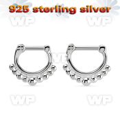 vsepn16 silver septum clicker 14g w big balls