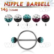 wdaumws surgical steel round nipple shield316l steel barbell 1 6 nipple piercing