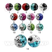 wjdaz 3mm ball ferido glued multi crystals in two color design 