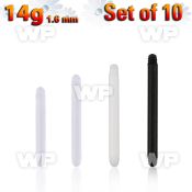 xabb14g pack of bioflex barbell post with external threading 14g