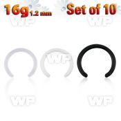 xacb16g pack of bioflex cricular barbell posts threading, 16g