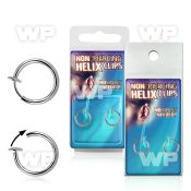 xb68af fake fake helix clips belly piercing