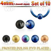 xdpfobt4 set w 10 3mm anodized steel dimple ball w frosted surface