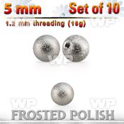xfobal5s pack w 5mm steel ball with a frosted effect surface