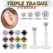 xwfig bio flex triple tragus piercing 1 2mm silver 925 top1 5 tragus piercing