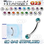 zubne2c eo gas sterilized piercing titanium g23 eyebrow banana 3mm balls