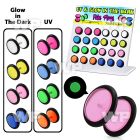 17640k display w glow in dark acrylic uv fake cheater plugs belly piercing