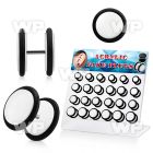 17640t display w white acrylic fake cheater plugs o ring s size belly piercing