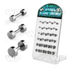 1764lp small display w steel fake plugs out o ring size 3 to 5mm belly piercing