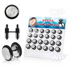 1764yk display w steel fake plugs silicon o ring size 8 10mm belly piercing