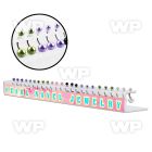 17ma display w steel belly ring faux pearl ballssized 5mm belly piercing