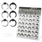 17mil9 display w assorted surgical steel ion plated surgical ear lobe piercing