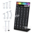 1da0p display w of flexible piercing retainers for lip eyebro belly piercing