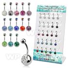 1j8fep display w steel belly ring 5mm press fit jewel top ball belly piercing