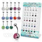 1j8fez display 25 pieces of steel belly ring lower 10mm half ste belly piercing