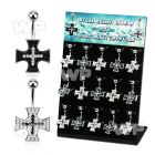 1j8fl4 display w 316l steel belly bananas 1 6mm ferido glued belly piercing