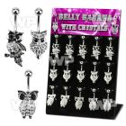 1j8fy4 display w 316l steel belly bananas 1 6mm three assorted belly piercing