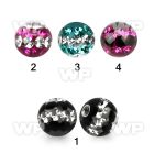 1jdas 5mm ball ferido glued multi crystalstriple line design belly piercing