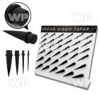 1jfm9 display w black areng wood tapers silicon o ring size 8g ear lobe piercing