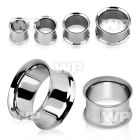 1mi surgical steel double flared flesh tunnel ear lobe piercing