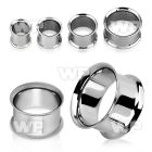 1mi surgical steel double flared flesh tunnel ear lobe piercing