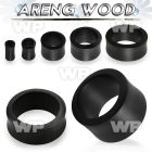 1mo2 black areng wood double flared flesh tunnel ear lobe piercing