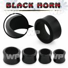 1mx2 black horn double flared flesh tunnel plug ear lobe piercing