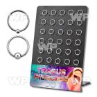 1rais board of 30 surgical steel captive bead ring s 1 2mm 2 5 helix piercing