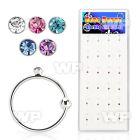 1u3j9 box w silver 925 nose rings ball top 1 5mm round colored nose piercing
