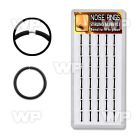 1u3je9 box w black plated silver 925 seamless nose ring s 1mm nose piercing