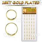1u3jk9 box w real 18k gold plated silver nose ring s 22g 0 6mm nose piercing