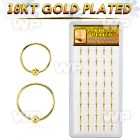 1u3jkt box w real 18k gold plated silver nose ring s 22g 0 6mm nose piercing