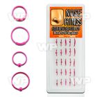 1u3mk box w of pink plated silver 925 nose rings 15 pcs ball nose piercing