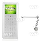 1u416e box w silver 925 nose bone 22g 0 8mm ball top dangli nose piercing