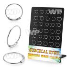 1wu1e implant grade steel endless nose rings display 30