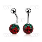 316l steel belly banana w 10mm strawberry ferido ball