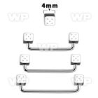 3h1180 surgical steel surface barbell 1 6mm 90 degree angle 4mm surface piercing