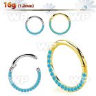 3i3xeerv steel hinged segment clicker 16g side cnc turquoise